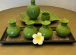 BỘ GỐM SỨ MÀU XANH LÁ DECOR