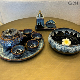 BỘ GỐM SỨ MÀU XANH DECOR